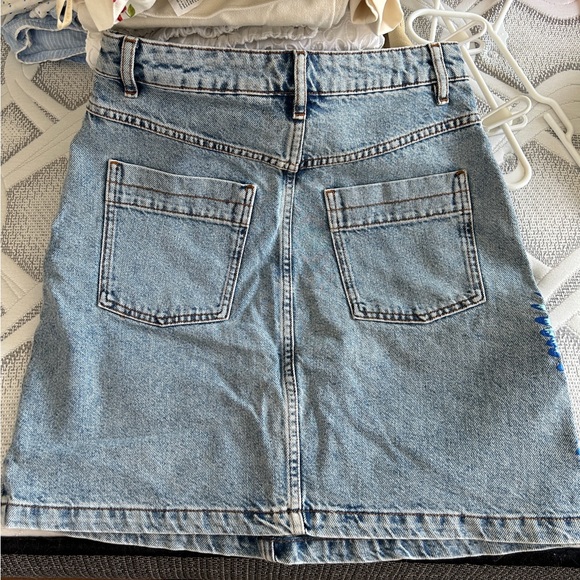 Farm Río for Anthropologie Embroidered Denim Skirt - Picture 13 of 14